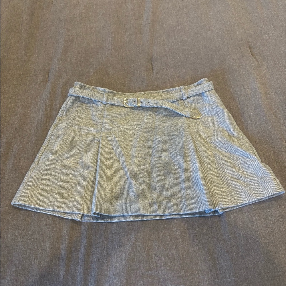 Reformation Light Gray Mini Skirt
